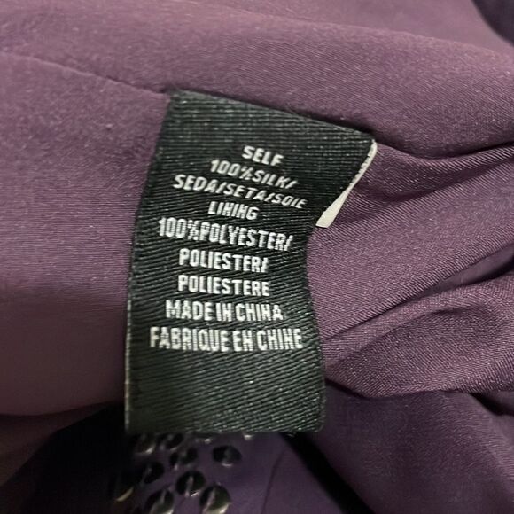 Tibi Silk Studded Mini Skirt Purple Size 6 - Picture 8 of 9